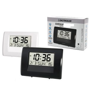 Ρολόι Ξυπνητήρι Ψηφιακό Λευκό/Μαύρο Πλαστικό 11x8cm Σε 2 Χρώματα