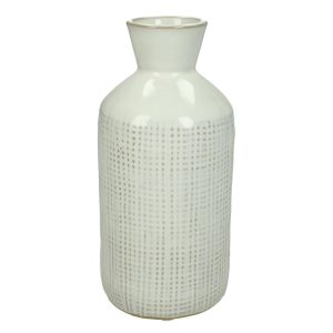 Βάζο ArteLibre Λευκό Πέτρα 8.5×8.5x18cm