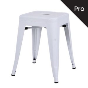 RELIX Σκαμπό-Pro, Στοιβαζόμενο, Μέταλλο Βαφή Άσπρο