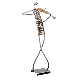Φιγούρα Μουσικός ‘Ribbon’ Μέταλλο Μπρονζέ 12x20x46cm