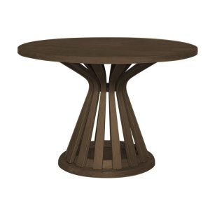 FABIO Τραπέζι Ροτόντα Τραπεζαρίας, MDF Απόχρωση Καρυδί