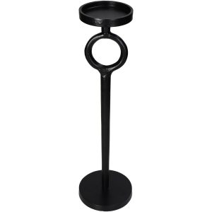 Κηροπήγιο ArteLibre Μαύρο Αλουμίνιο 11.5×11.5×40.5cm