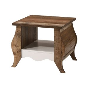 SCARLET Τραπεζάκι Σαλονιού Καθιστικού, Απόχρωση Antique Oak – Άσπρο
