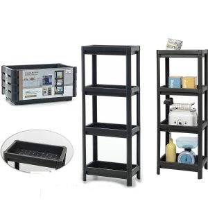 Ράφι Jaxon Μαύρο Πλαστικό 36x23x100cm