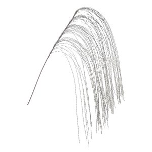 Χριστουγεννιάτικο Κλαδί Ασημί 145cm