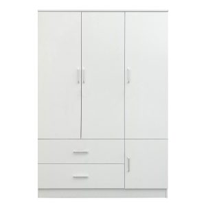 Ντουλάπα ArteLibre TUBEROSA Λευκό Μοριοσανίδα 120x50x180cm