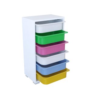 Ντουλάπι ArteLibre Με 6 Θέσεις BANDELE Πολύχρωμο Πλαστικό/Μοριοσανίδα 88×45.5x30cm