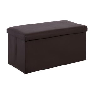 ORION Σκαμπό Αποθηκευτικό – Βοηθητικό, PU Σκούρο Καφέ