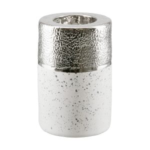 Θήκη Ρεσώ ArteLibre Λευκό/Ασημί Κεραμικό 8.5×8.5x13cm