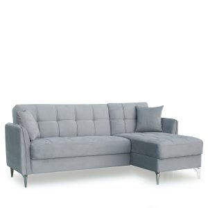 Καναπές Γωνιακός ArteLibre JOAQUIN Γκρι 230x84x89cm