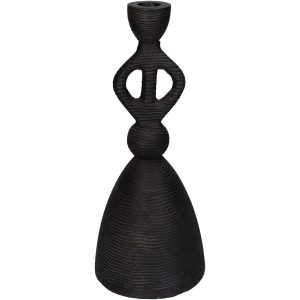 Κηροπήγιο ArteLibre Μαύρο Αλουμίνιο 11.5×11.5x27cm