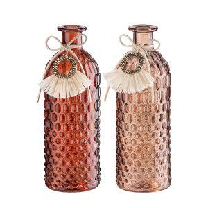 Βάζο ArteLibre Μπουκάλι Γυαλί 8.5×8.5x25cm Σε 2 Χρώματα