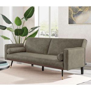 CLICK Καναπές – Κρεβάτι Σαλονιού – Καθιστικού, Ύφασμα Suede Cappuccino