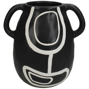 Βάζο ArteLibre Μαύρο Δολομίτης 19.3×15.3×19.5cm