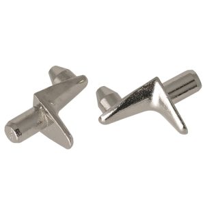 Στήριγμα Ραφιού Με 2X Πύρο Χρωμέ Φ5mm