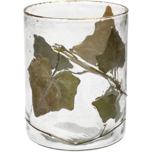 Κηροπήγιο ArteLibre Φύλλο Διάφανο Γυαλί 10x10x13cm