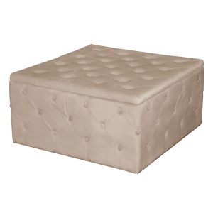 TIBOR Σκαμπό Αποθηκευτικό, Ύφασμα Velure Απόχρωση Cappuccino