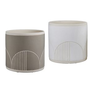 Κασπώ Με Σχέδιο ArteLibre Κεραμικό Φ10×8.5cm Σε 2 Χρώματα