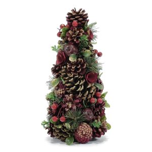 Χριστουγεννιάτικο Δεντράκι Με Κόκκινα Berries 35cm