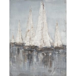 Πίνακας ArteLibre “Ιστιοφόρα” Καμβάς 80x80cm