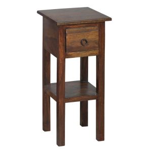 CLASSIC Stand – Τραπεζάκι Βοηθητικό H.55cm – 1 Συρτάρι, Ξύλο Sheesham Καρυδί