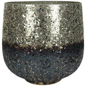 Κηροπήγιο ArteLibre Ασημί Γυαλί 20x20x20cm