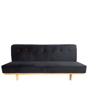 Καναπές Κρεβάτι Τριθέσιος ArteLibre CELESTE Μαύρο Ύφασμα 193x85x88cm