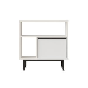 Βοηθητικό Τραπεζάκι ArteLibre SHALDON Λευκό Μοριοσανίδα/Μέταλλο 60×25.5x60cm