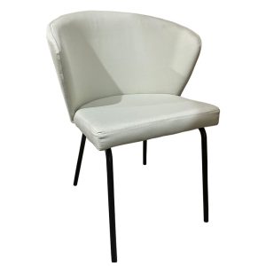 Καρέκλα Τραπεζαρίας ArteLibre JACARANDA Μπεζ/Μαύρο Ύφασμα/Μέταλλο 56x56x76cm