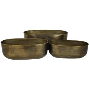 Κασπώ ArteLibre Μπρονζέ Μέταλλο 74×34.5x29cm Σετ 3Τμχ