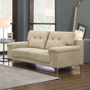 NOTE Kαναπές Σαλονιού – Καθιστικού 2Θέσιος, Ύφασμα Water Repellent Μπεζ