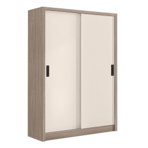 VANITY Ντουλάπα Δίφυλλη – Συρόμενη, Αποχρώσεων Sonoma Oak & Cream