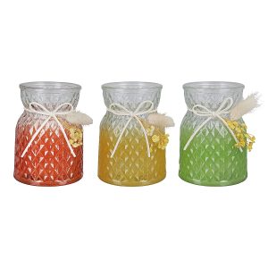 Θήκη Ρεσώ ArteLibre Δοχείο Διάφανο Γυαλί 7.5×7.5×10.5cm Σε 3 Αποχρώσεις