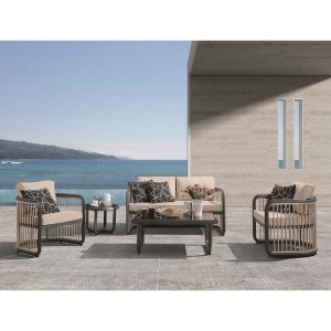 CITY Living Set Σαλόνι Καθιστικό Κήπου – Βεράντας Alu Ανθρακί – Μπεζ