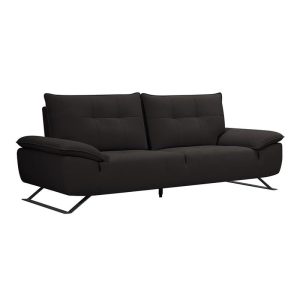 SELENA Καναπές 3-θέσιος Σαλονιού – Καθιστικού, Ύφασμα Ανθρακί, Μεταφερόμενη πλάτη