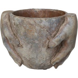 Κασπώ ArteLibre Χέρια Καφέ Τσιμέντο 20.5×15.5×14.5cm