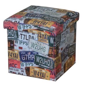 ORION Σκαμπό Αποθηκευτικό – Βοηθητικό, PU Deco Label