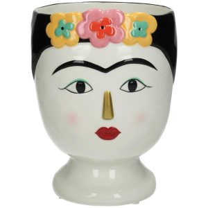 Κασπώ ArteLibre Γυναίκα Με Λουλούδια Πολύχρωμο Δολομίτης 15×14.6×19.3cm