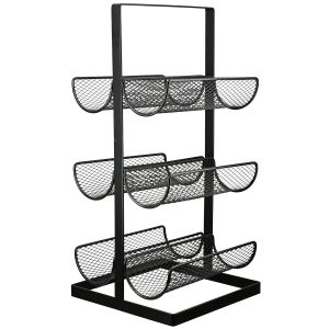 Ράφι κρασιού Μεταλλικό Μαύρο 23X23X48Cm 23X23X48Cm