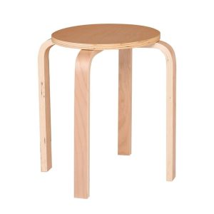 HAMILTON Σκαμπό Βοηθητικό, Στοιβαζόμενο, Απόχρωση Σημύδα