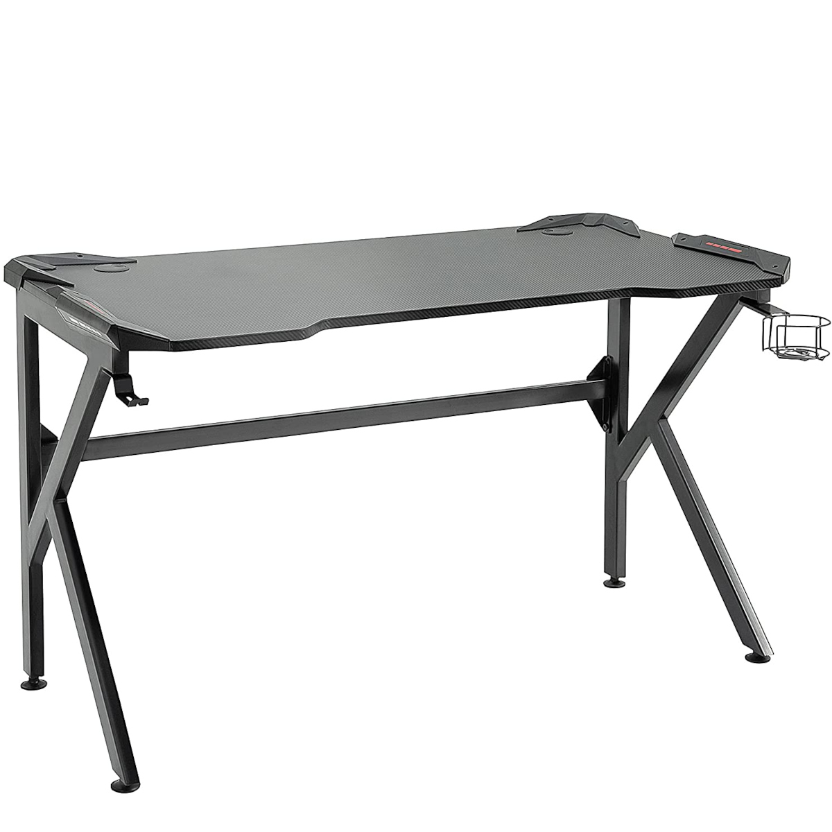 Γραφείο Gaming ArteLibre BERU Μαύρο Ξύλο/Μέταλλο 120x65x75cm
