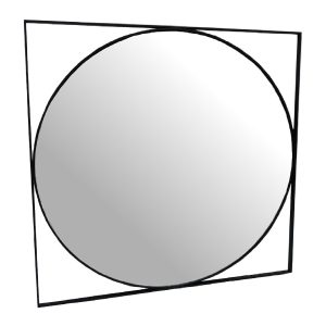 Καθρέπτης ArteLibre Μαύρο Μέταλλο 97×1.5x97cm