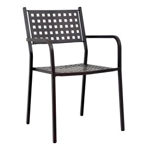 Πολυθρόνα Κήπου ArteLibre MONTU Μαύρο Μέταλλο 54x51x84cm