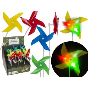 Παιχνίδι Φυσερό Ανεμόμυλος Με LED Πλαστικό 28cm Σε 4 Χρώματα
