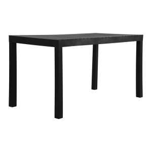 DALTON Τραπέζι Κήπου-Βεράντας Μέταλλο Βαφή Μαύρο, PP-UV Μαύρο