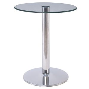 BITT Βοηθητικό Τραπεζάκι Σαλονιού – Καθιστικού Χρώμιο – Γυαλί Clear