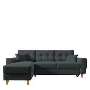 Καναπές Γωνιακός ArteLibre Αναστρέψιμη Γωνία JESSIE 235x160x85cm Σκούρο Γκρι