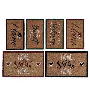 Πατάκι Εισόδου ‘Home Sweet Home’ Καφέ 45x75x1.5cm Σε 6 Σχέδια