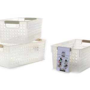 Καλάθι Με Λαβές Πλαστικό 29×16.5x12cm Σε 3 Χρώματα