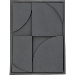 Διακοσμητικό Τοίχου ArteLibre Γκρι Polyresin 29.5×3.5×39.5cm